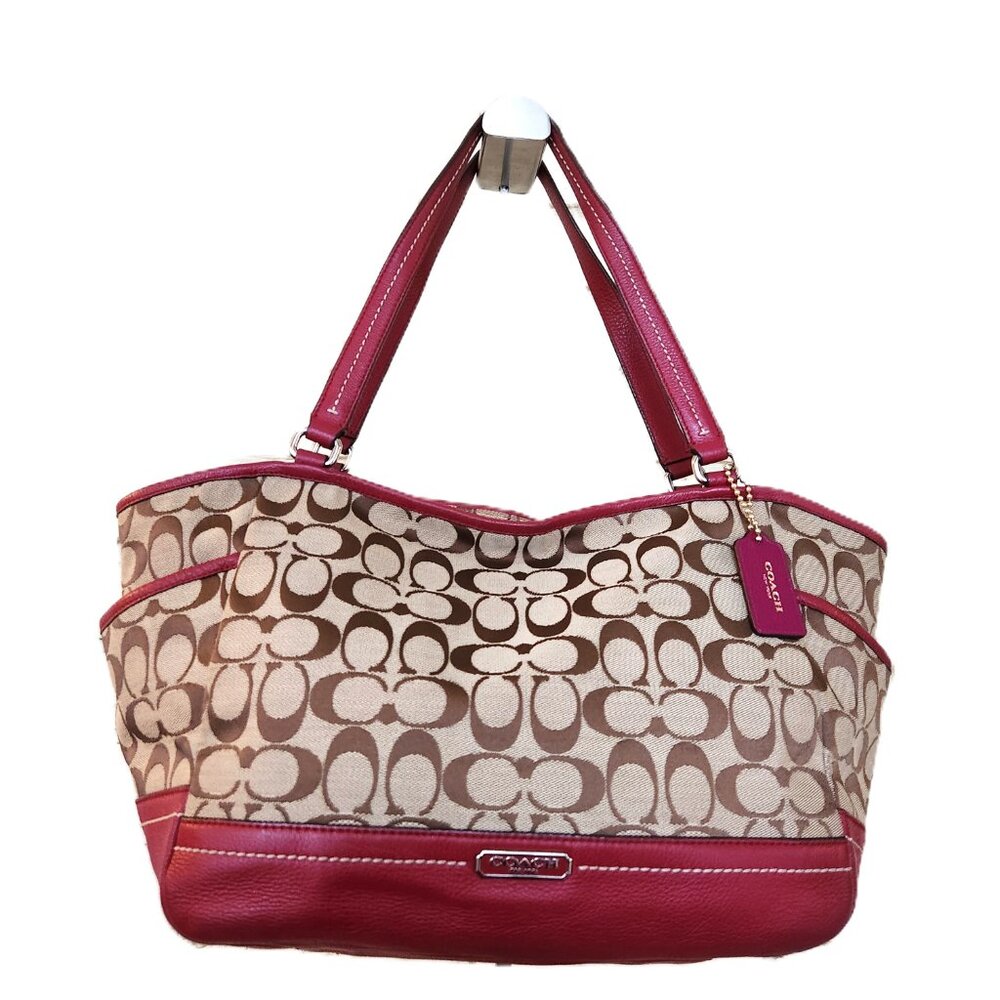 Coach Carrie Majenta Leather Shoulder Bag Tote Purse